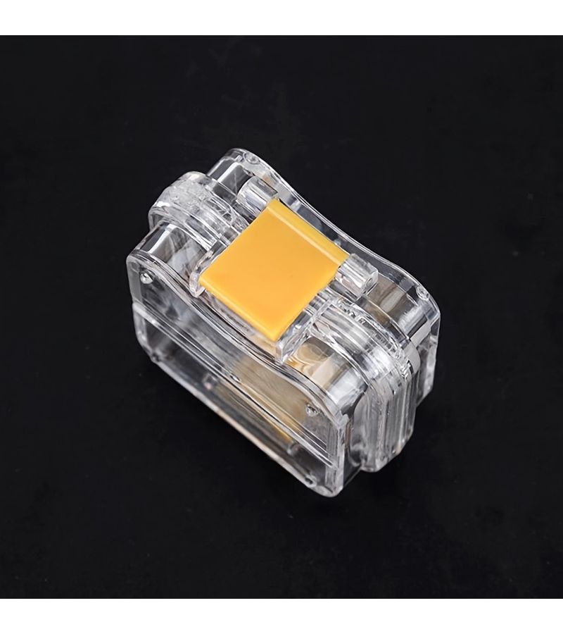 A Set Of 4 Plastic Dental Storage Boxes With Cling Film For Cleaning Dentures High Quality Denture Containers Portable Travel Case For Orthodontic Supplies Yellow Black Blue White - Image 2