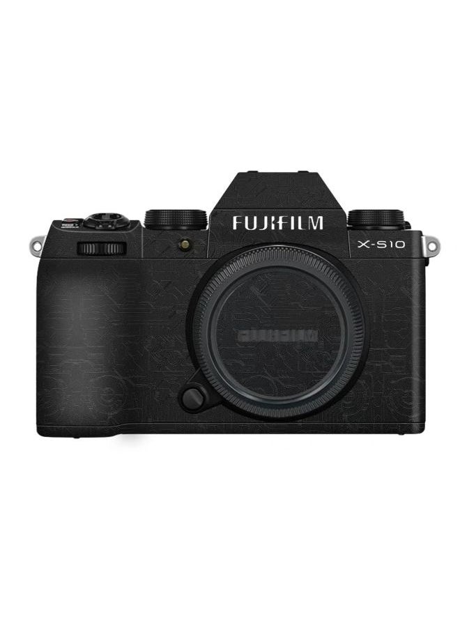 ماركة غير محددة - مناسب لفيلم حماية الكاميرا Fuji X-S10 ملصق ملون XS10، طبقة لاصقة متغيرة اللون، لون الجلد اللاصق: دائرة سوداء - Image 1