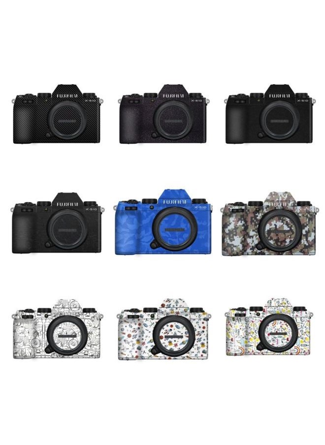 ماركة غير محددة - مناسب لفيلم حماية الكاميرا Fuji X-S10 ملصق ملون XS10، طبقة لاصقة متغيرة اللون، لون الجلد اللاصق: دائرة سوداء - Image 1