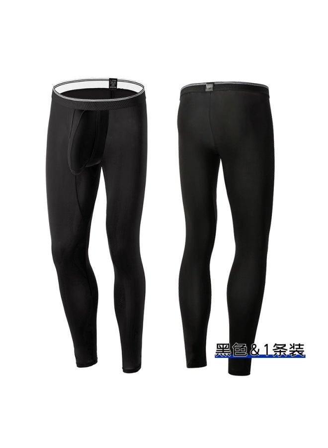 Mobel New Sports Tight Pants Men's Underwear Ice Silk Plus Size Mid-waist Gun Egg Separate Pants Yoga Pants