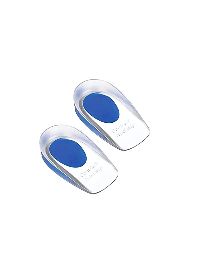 Silicone Cup-Shaped Heel Support Insoles – Shock Absorbing Gel Cushion Pads for Foot Pain Relief, Plantar Fasciitis, and Daily Comfort - Image 1