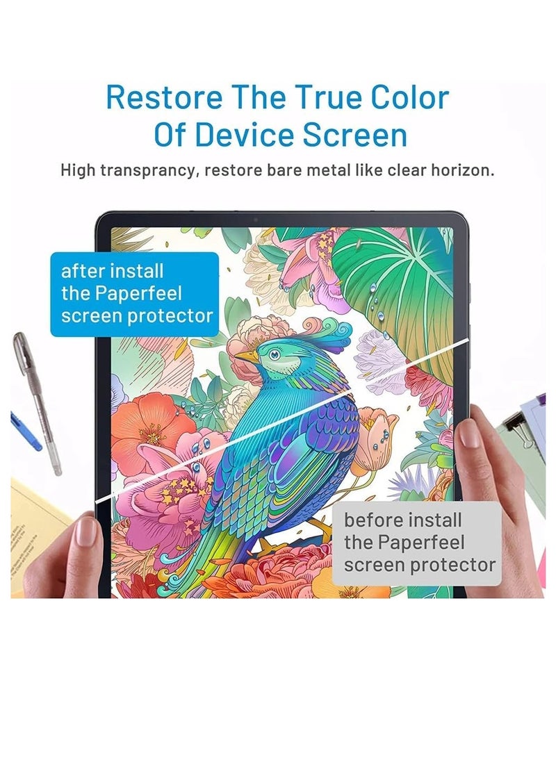 [عبوتان] واقي شاشة ملمس ورقي لجهاز Samsung Galaxy Tab S9 / S8/S7/Tab S9 FE مقاس 10.9 بوصة، طبقة واقية من مادة PET ناعمة مضادة للتوهج/للكتابة لقلم S-Pen - غير لامعة - Image 3