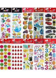 Embossed Sticker Mixed Pack 50 Color Chart