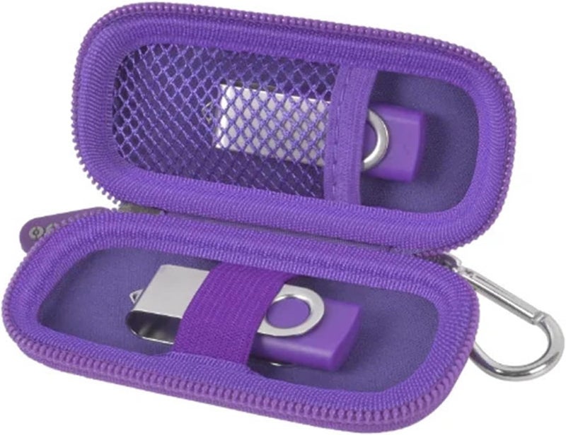 Flash Drive Case 3pcs USB Flash Drive Case, SD Card Holder Compatible with Thumb, Memory Cards, SDXC SDHC Storage Bag(Case only) for Home Office Client Meetings(Purple) - Image 1