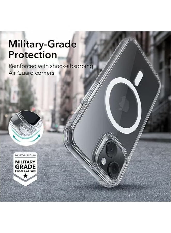 iPhone 15 Plus Magnetic Clear Case | Anti-Yellowing & Scratch-Resistant | Shockproof Air Guard Corners | MagSafe Compatible Transparent Case - Image 4