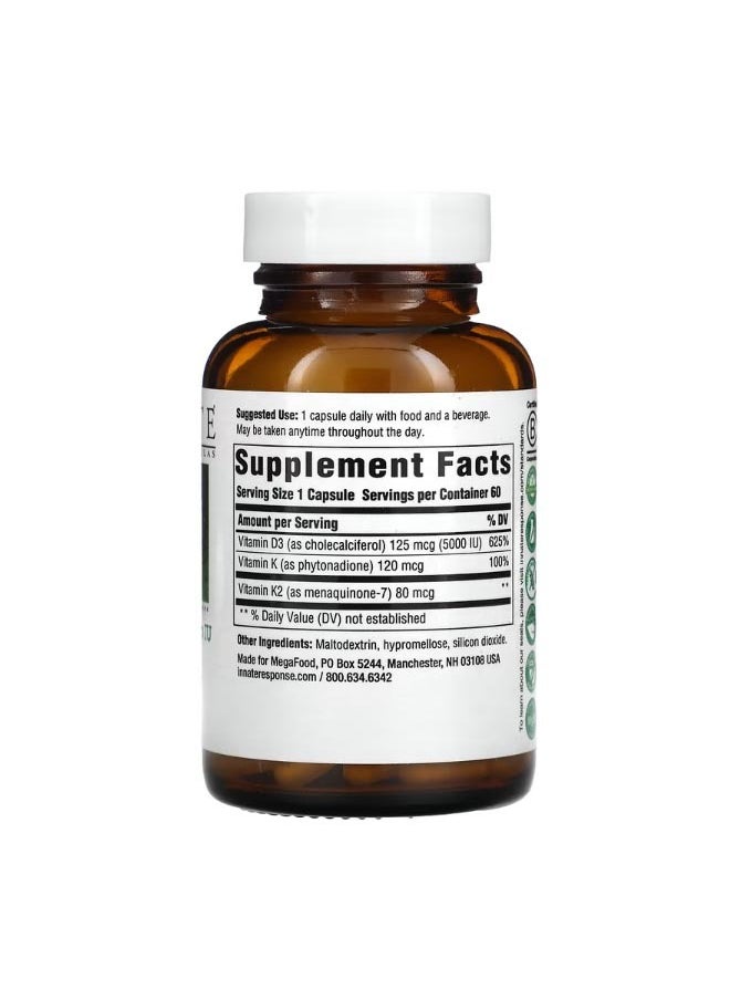 Innate Response Formulas Vitamin D3 5000 IU 125 mcg 60 Capsules  - Image 2