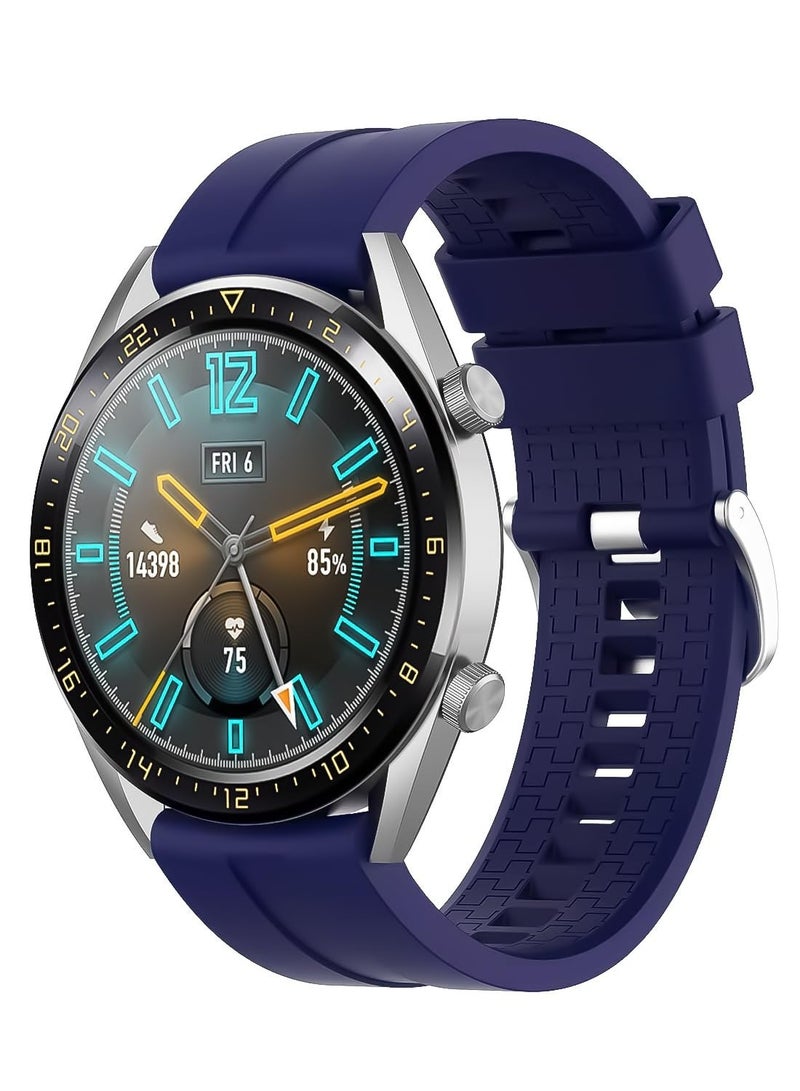 Silicone Band 20MM For Samsung Gear Sport/Watch 6/5/4 40mm 44mm/Watch 6 Classic 43mm 47mm/ 5 Pro 45mm/S2 classic/Active 2 40mm 44mm/Amazfit GTS/2/2e/GTS3/3 Pro/GTS4/2 Mini/3 Mini/4Mini blue - Image 1