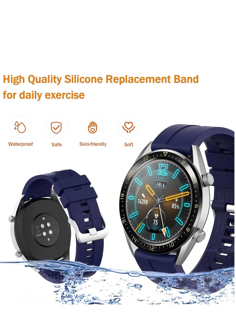 Silicone Band 20MM For Samsung Gear Sport/Watch 6/5/4 40mm 44mm/Watch 6 Classic 43mm 47mm/ 5 Pro 45mm/S2 classic/Active 2 40mm 44mm/Amazfit GTS/2/2e/GTS3/3 Pro/GTS4/2 Mini/3 Mini/4Mini blue - Image 4
