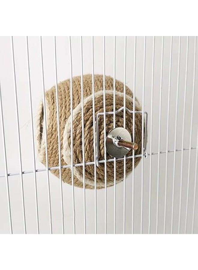 عش تربية الطيور مصنوع من حبل منسوج من صدف جوز الهند لببغاء البادجي والباراكيت والكونور والكناري وطيور الحب - Image 2