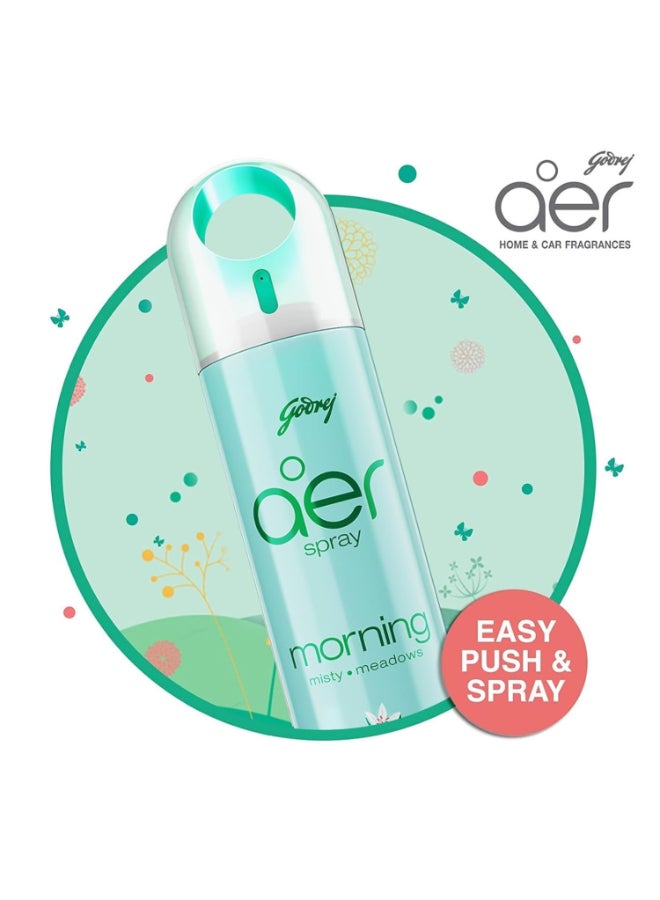 Godrej Aer Air Freshener Spray Morning Misty Meadows Green 300ml - Image 3