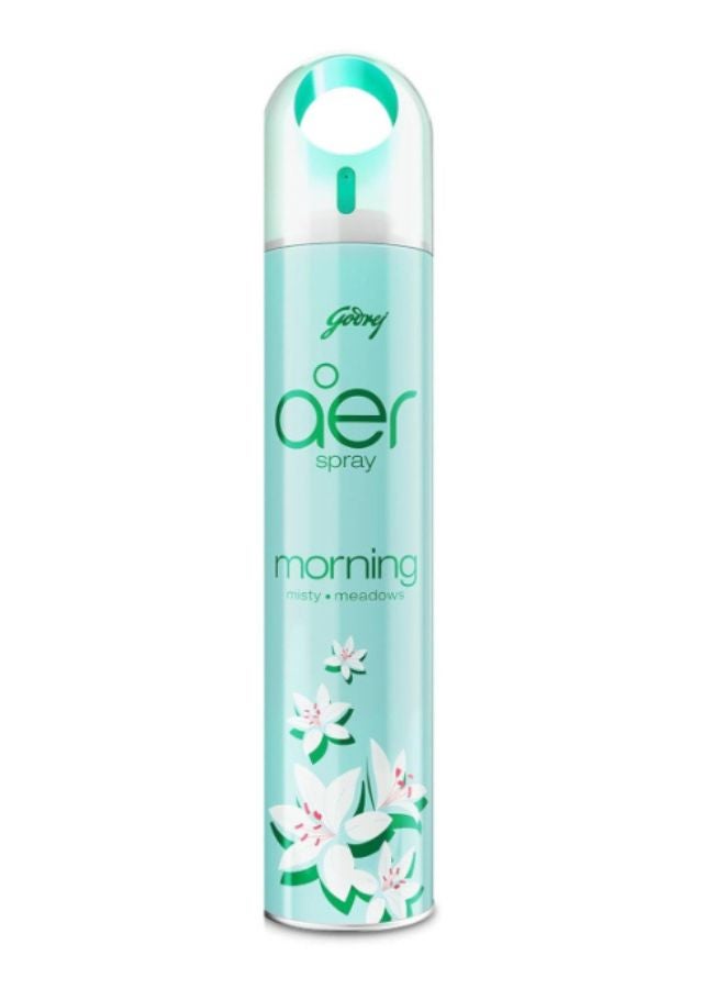 Godrej Aer Air Freshener Spray Morning Misty Meadows Green 300ml - Image 2