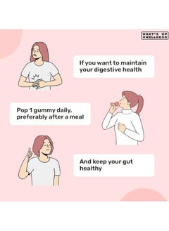What 's Up What’s Up Gut Health Supplements Gummies Prebiotics & Probiotics Supplement- 30 Days (Pack Of 1)  - Image 3