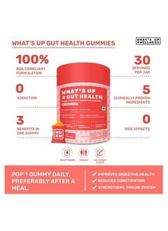 What 's Up What’s Up Gut Health Supplements Gummies Prebiotics & Probiotics Supplement- 30 Days (Pack Of 1)  - Image 5