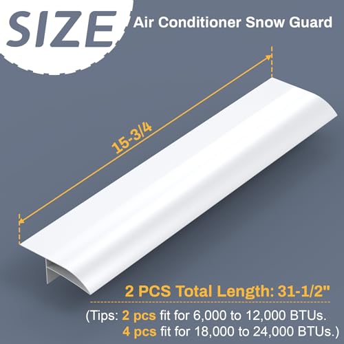Flamorrow Air Conditioner Snow Guard for Outdoor Unit 315L Aluminum AC Protector Prevent Rain Snow Snow Protection Sheet for Mini Split Air Conditioner Condenser Heat Pump System White - Image 3