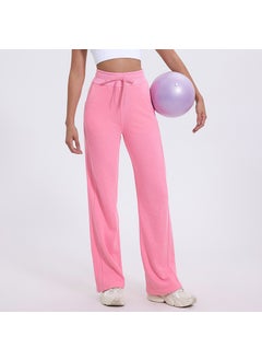 High Waist Drawstring Loose Fit Yoga Pants Ice Cream Powder