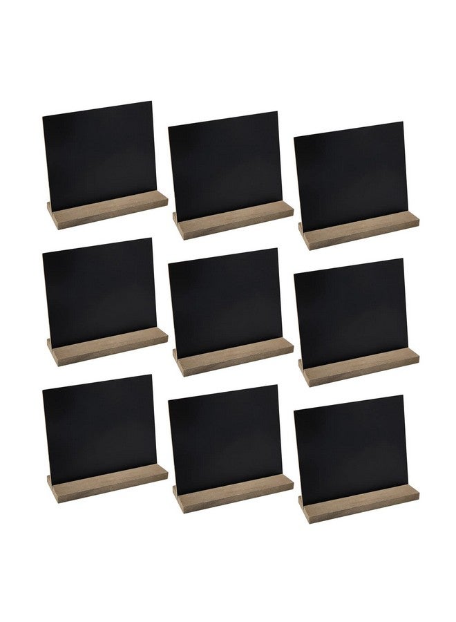 DSTELIN 5 X 6 Inch Mini Tabletop Chalkboard Signs With Vintage Style Wood Base Stands Set Of 9  - Image 1