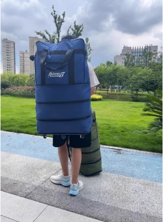 SPORT Expandable Extra Large Travel Oxford Duffel Luggage Bag with Spinner Wheels Waterproof Lightweight Traveling Foldable Suitcas - Image 3