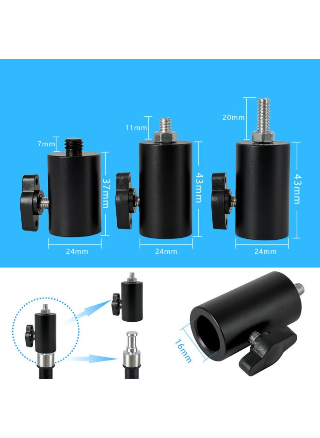 Generic 1/4 Photographic Lamp Holder Adapter Tripod Adapter Photographic Equipment Accessories Lamp Holder Tripod Sleeve Connector-Body Color:N16-1  - Image 2