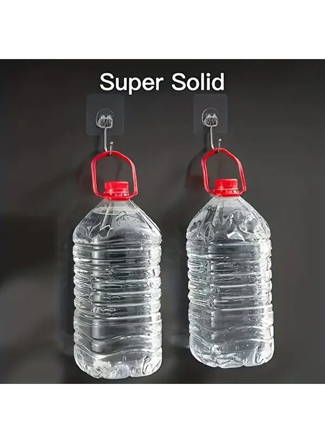 22pcs Heavy Duty Waterproof Transparent Adhesive Hooks No Drill Wall Mounted Hangers For Towels Coats Clothes Bathroom Home Storage - Image 5