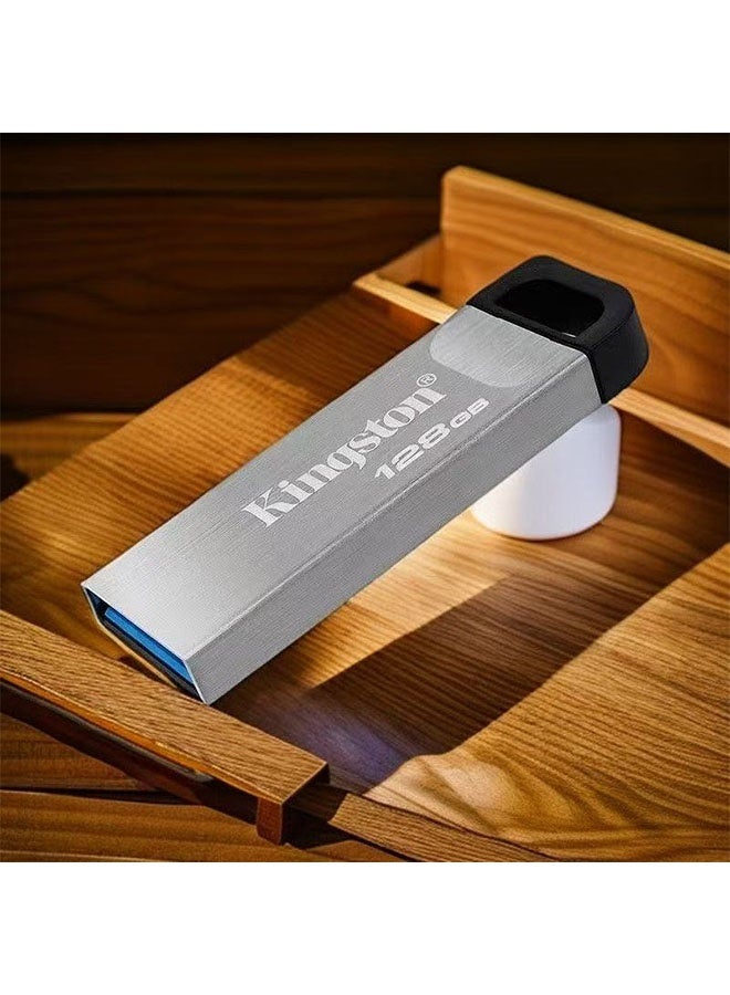 Kingston Grey DataTraveler KySOn USB3.2 Metal Drive 128GB High-Speed Edition , Read Speed 200MB/s for In-Car Commercial Use and Portable Storage in Multiple Scenarios - Image 2