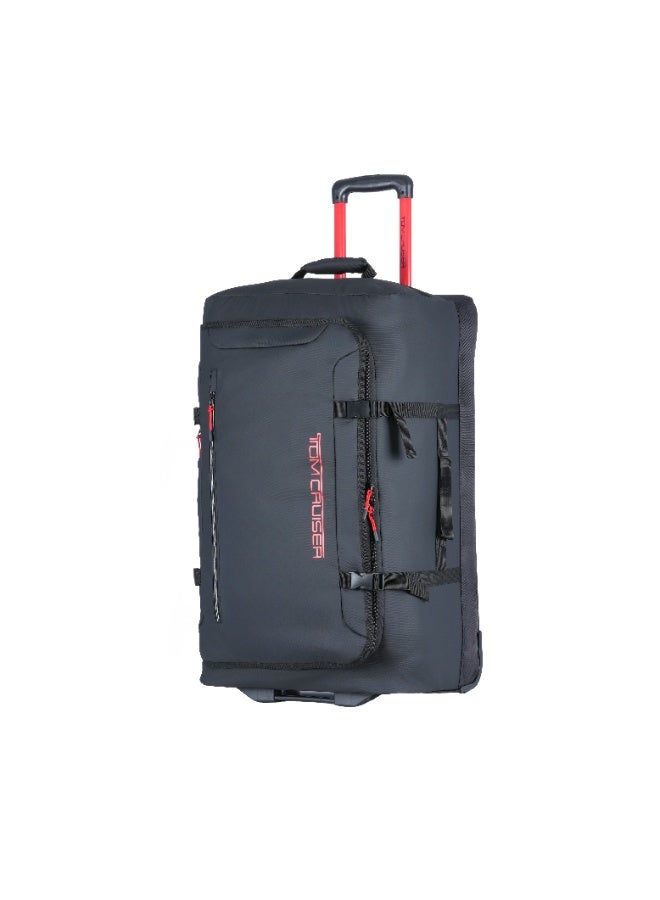 Tom Cruiser Grand Tour Medium Trolley Bag -24 Inch, Anti-Theft Double Zipper & Smooth Wheels, 2-Year Warranty - Black - Image 2