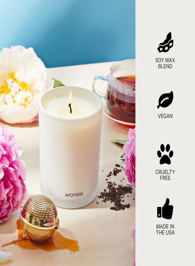 Apotheke Signature Scented Candles for Home, Earl Grey Bitters - 10.5 oz - Soy Wax, Non Toxic, Large Jar White - Luxury Candle Gifts for Women & Men - Bergamot, Peony, and Lemon - Image 5