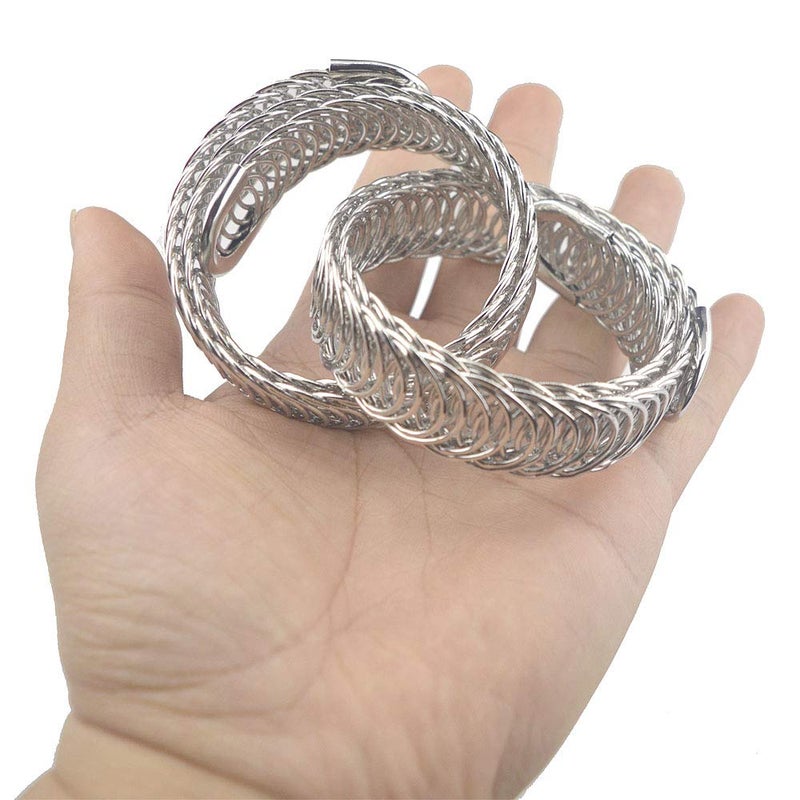 Ailejia Metal Curtain Tiebacks Holdback Drapery Curtain Tiebacks 1 Pair Elastic Strap Drape Buckle Home and Office Window Treatment (Silver) - Image 4