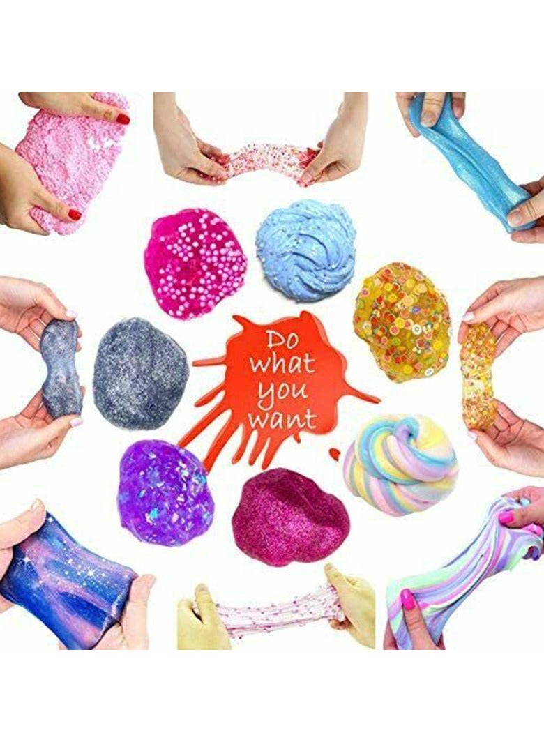 FLYHSO DIY Slime Kit for Girls Boys Stress Relief Toy Kids Art Craft Crystal Clear Slime Girls Toys Gifts for Kids Age 6+ Year Old - Image 3