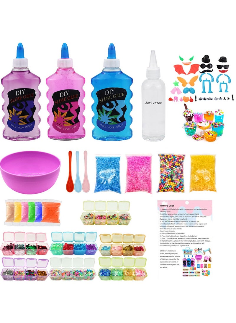 FLYHSO DIY Slime Kit for Girls Boys Stress Relief Toy Kids Art Craft Crystal Clear Slime Girls Toys Gifts for Kids Age 6+ Year Old - Image 2