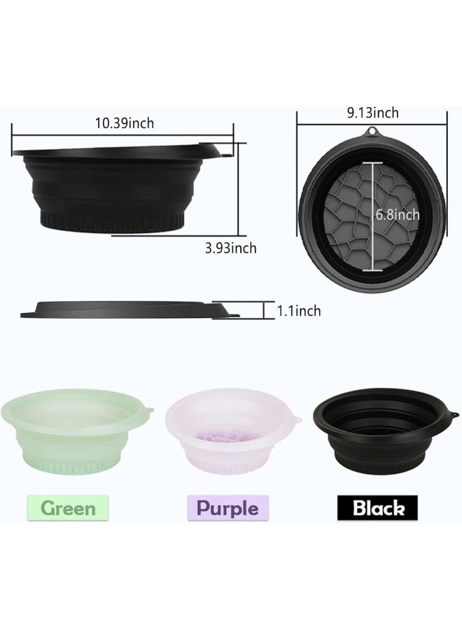 Ice Face Bowl With Built-In Icetray Quick Cooling Foldable And Hanging Design For Easy Stge And Carrying Dipping Face Ice Bath At Home And Travel(Black) - Image 2