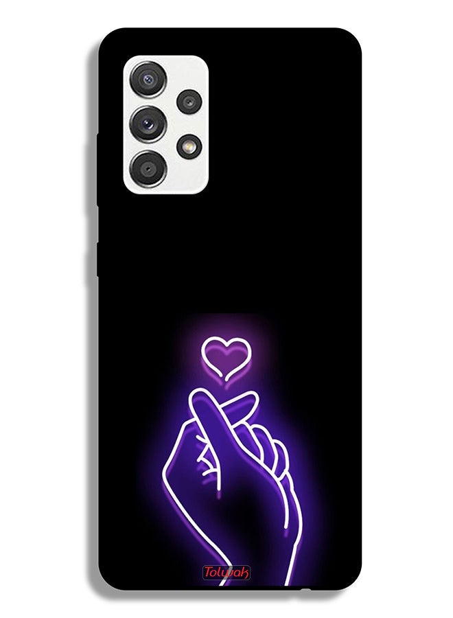 Tolwak Samsung Galaxy M32 5G Protective Case Cover Snap Small Heart - Image 1