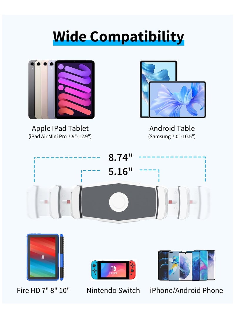 KASTWAVE Tablet Stand, iPad Stand for Bed - Adjustable Height Length Angles iPad Holder for Bed Laying Down Couch Floor, Compatible with iPad/iPhone X/Kindle, or Other 5~12.9 Inches Devices - Image 4