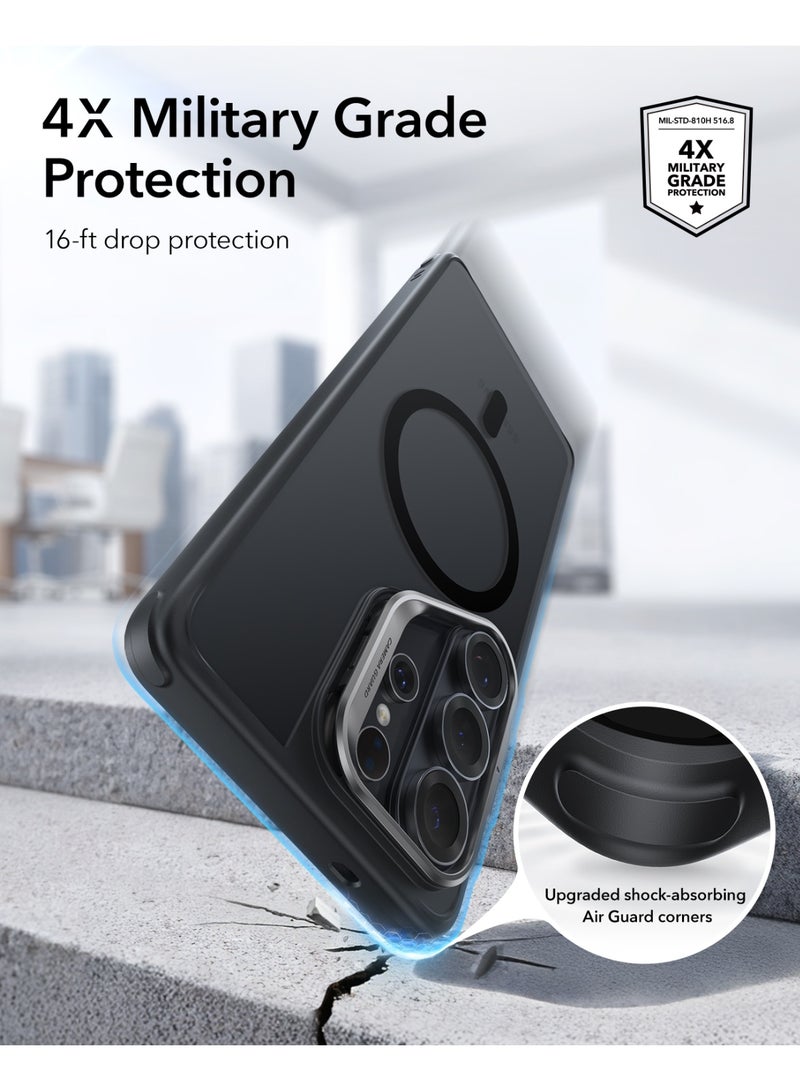 اي اس ار ESR for Samsung Galaxy S26 Ultra Phone Case with Stash Stand, Compatible with MagSafe, Military-Grade Protection, Magnetic Case for Samsung Galaxy S26 Ultra, Scratch-Resistant Back Cover Frosted Black - Image 3