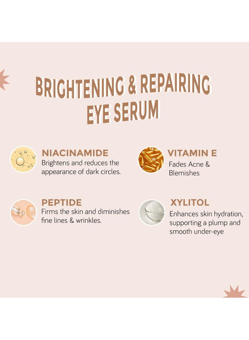  مودي سيروم ديرما سوث سيراميد وفيتامين هـ المرمم تحت العينين | كريم تفتيح وإصلاح تحت العينين | مع فيتامين هـ للهالات السوداء والانتفاخات والخطوط الدقيقة | 10 مل - Image 3