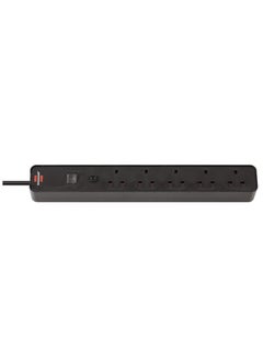 Brennenstuhl Brennenstuhl Ecolor, 5-Gang Extension Lead (Power Strip 5-Gang With Safety Fuse Button, Switch And 1.5 M Cable - 90° Angle Of Sockets) Black  - Image 1