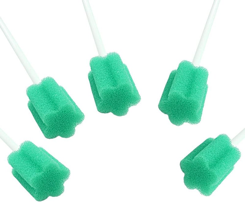 MUNKCARE Untreated Disposable Oral Swab- Single Use Green 100 counts - Image 1
