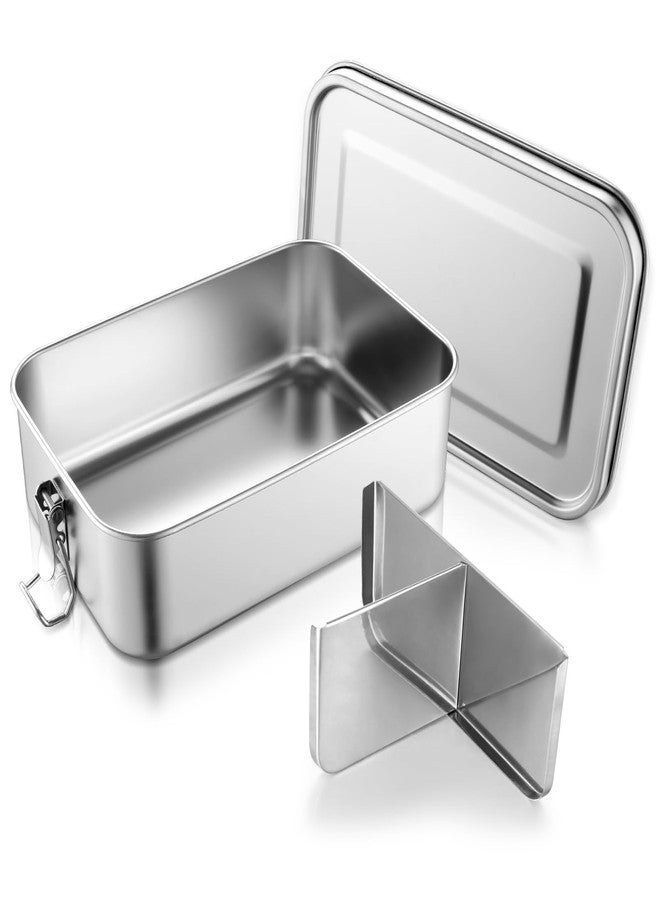تيم فار علبة طعام بينتو من الفولاذ المقاوم للصدأ من تيم فار، سعة 850 مل/28 أونصة، علبة غداء بينتو معدنية للبالغين والأطفال، للاستخدام في المنزل/المكتب/المدرسة/السفر، 3 أقسام للوجبات والفواكه والوجبات الخفيفة، مانعة للانسكاب وآمنة للغسل في غسالة الأطباق - Image 1