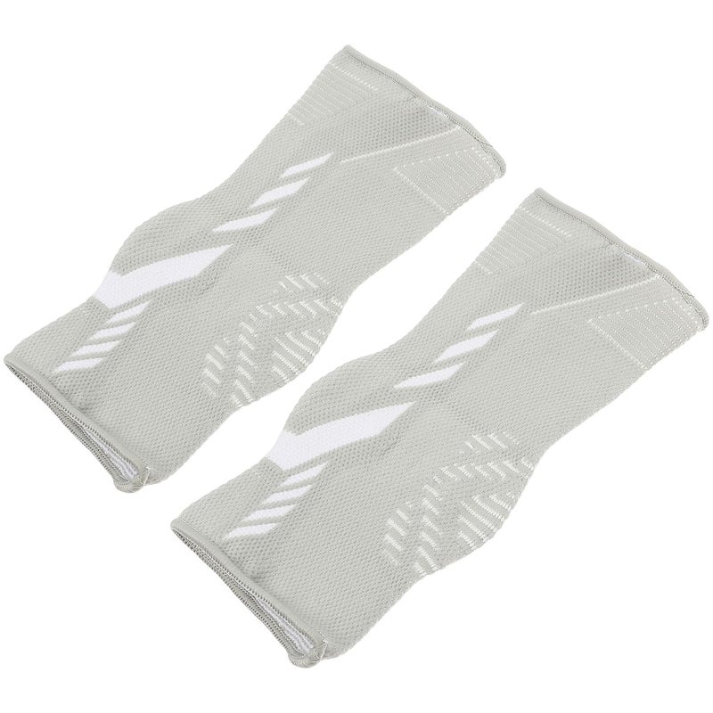 جوارب دعم الكاحل المرنة الرمادية غير القابلة للانزلاق، دعامة ضاغطة لتخفيف الالتواء في الرياضة واللياقة البدنية - Image 2