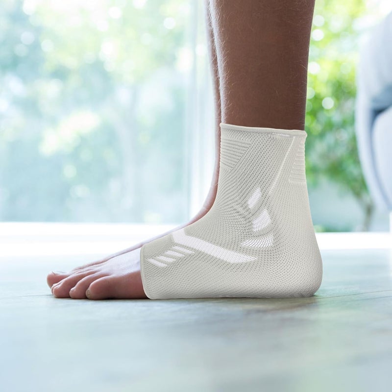 جوارب دعم الكاحل المرنة الرمادية غير القابلة للانزلاق، دعامة ضاغطة لتخفيف الالتواء في الرياضة واللياقة البدنية - Image 4