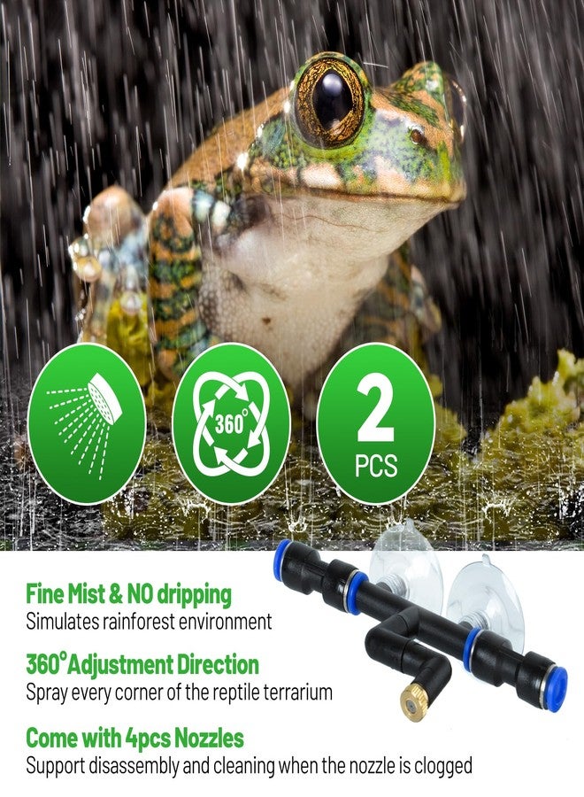 CAVACHEW 2.2L Reptile Mister with 2pcs Nozzles, Solo Reptile Mister System with Timer, Automatic Mister Fogger for Reptile Tank, Adjustable Terrarium Misting Humidifier for Reptiles/Amphibians - Image 3