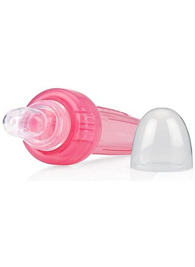 Nuby Nuby EZ Squee-Z Silicone Self Feeding Baby Food Dispenser (Pink, 1 Count (Pack of 1))  - Image 2