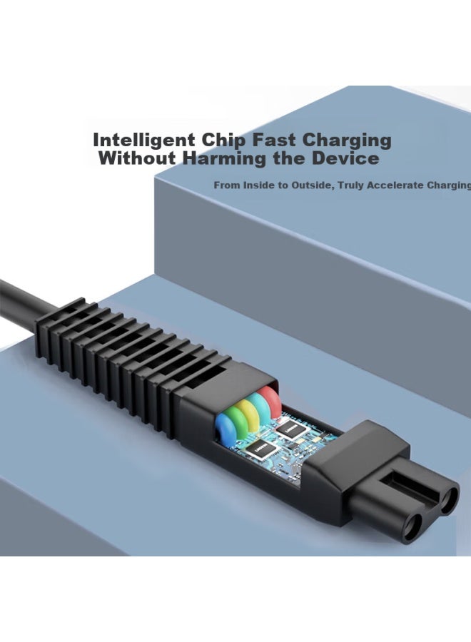 Masentek Compatible Charging Cable For Sid Super Shaver, Suitable For Rs7350/335/337/338/339/385/sa647/972, Two-prong Usb Universal Power Cord For Razor - Image 3