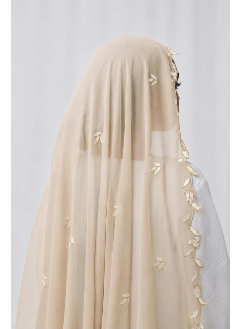 Ophelia Melon Embroidery Hijab – Elegant Embroidered Modest Hijab for Women for Women | Best Price UAE