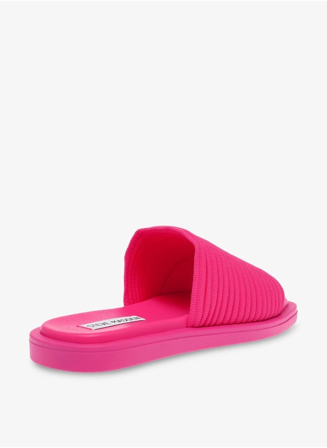 STEVE MADDEN - Womens Textured Slip-On Flat Sandals - Image 1