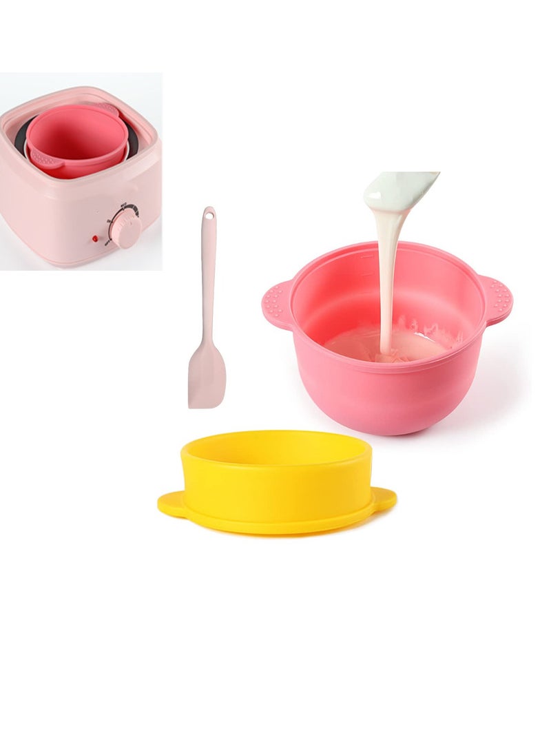 Excefore Silicone Wax Warmer Liner, NonStick Silicone Bowl, Wax Pot Replacement Liner Bowl, Reuse Hair Removal Waxing Pot for 16 oz Wax Heater Machine 2 PCS  - Image 1
