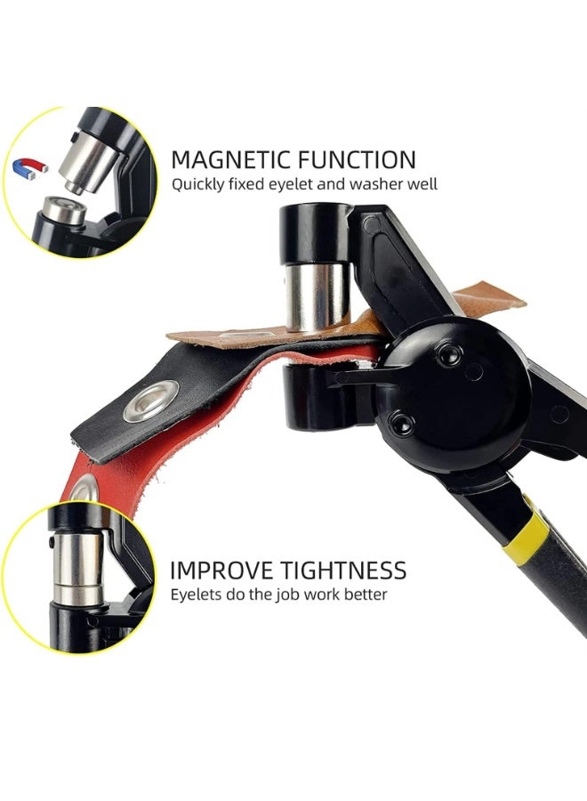 Grommet Tool Kit, 3/8" Handheld Eyelet Kit Manual Grommet Press Machine Grommet Eyelet Plier Set Tool Kit for Leather Clothes Belt With 500 Pcs 10 Mm Grommets  - Image 3