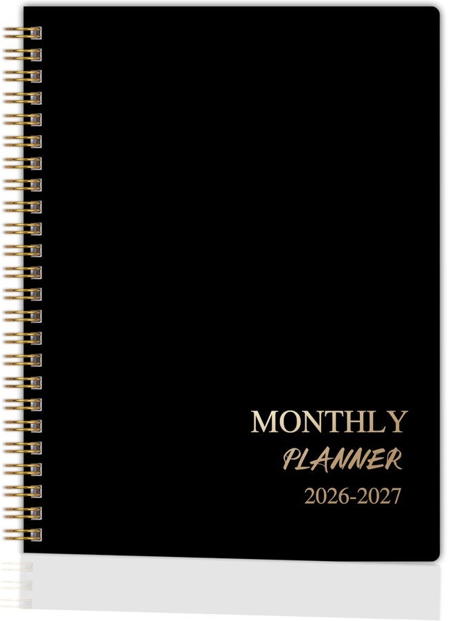 Kamoy 2026-2027 Monthly Planner - Jan.2026 - Dec. 2027, 2 Year Calendar 2026-2027 Monthly Planner, 7.5" x 10", 24 Months Calendar with Note Pages, Twin-wire Binding, for Office, School Home Planning - Black - Image 1