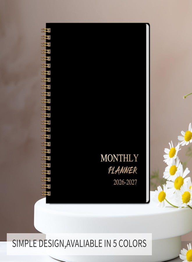 Kamoy 2026-2027 Monthly Planner - Jan.2026 - Dec. 2027, 2 Year Calendar 2026-2027 Monthly Planner, 7.5" x 10", 24 Months Calendar with Note Pages, Twin-wire Binding, for Office, School Home Planning - Black - Image 2