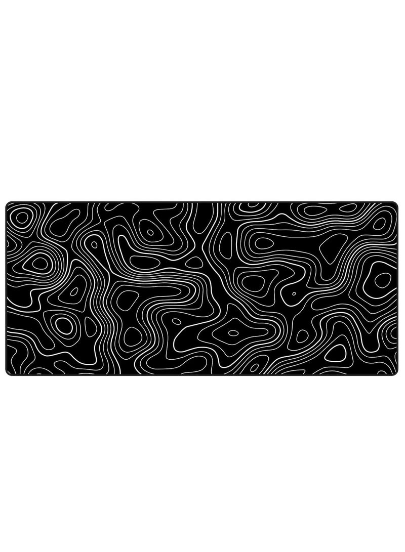 Gaming Mouse Pad XXL, 900 x 400MM Extended Large Mousepad,Big Computer Keyboard Desk Pad, Waterproof Mouse Mat with Stitched Edges and Non-Slip Base for Office Home Gaming (Black line) - Image 2