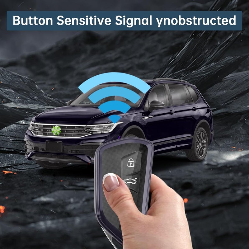 RUIYA Compatible with VW Tiguan 3 | Passat B9 2024 2025 2026 Car Key Cover, Tiguan 2025 2026 TPU Key Cover Key Cover Replacement Remote Control Case Cover Tiguan Accessories - Image 1